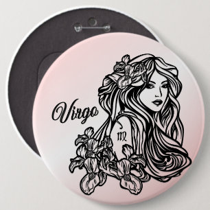 Chapa Redonda De 15 Cm Virgo La Virgen Zodiaco