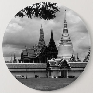 Chapa Redonda De 15 Cm Vista del Palacio Real de la capilla de Bangkok en
