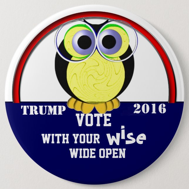 Chapa Redonda De 15 Cm Voto 2016 sabio (Anverso)