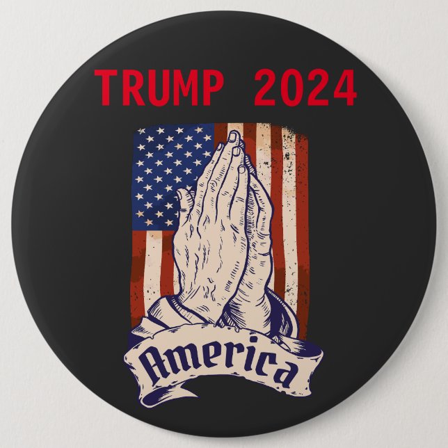 Chapa Redonda De 15 Cm voto por Trump 2024 (Anverso)