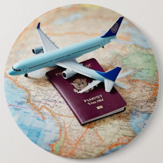 Chapa Redonda De 15 Cm Vuelo de vacaciones 