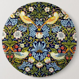 Chapa Redonda De 15 Cm William Morris, ladrón de fresas,