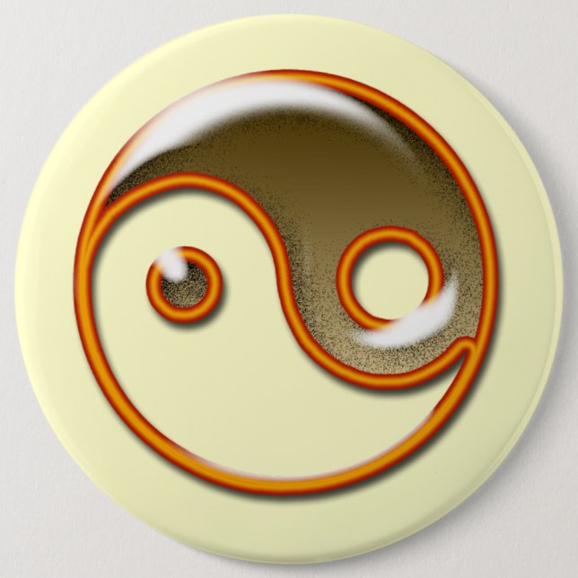 Chapa Redonda De 15 Cm Yin y Yan (Anverso)