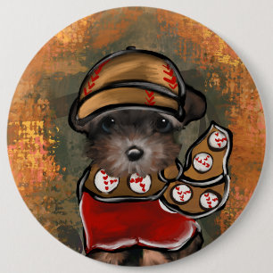 Chapa Redonda De 15 Cm Yorkie Poo