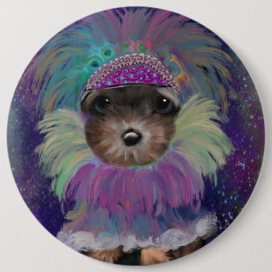 Chapa Redonda De 15 Cm Yorkie Poo