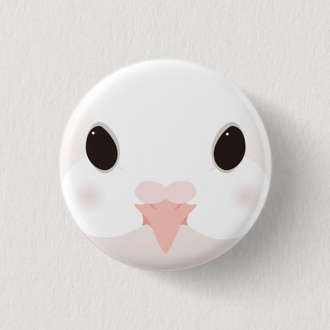 Chapa Redonda De 2,5 Cm クジャクバト-Fantail pigeon (Anverso)