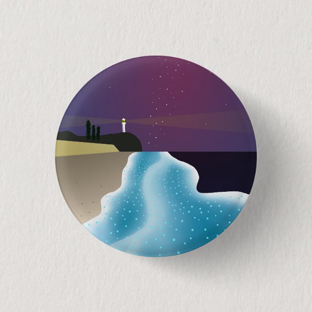 CHAPA REDONDA DE 2,5 CM 夜光虫 (エメラルドグリーンバージョン) (Anverso)