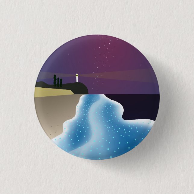 CHAPA REDONDA DE 2,5 CM 夜光虫 (ブルーバージョン) (Anverso)