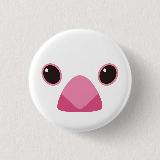 Chapa Redonda De 2,5 Cm 白文鳥-Java sparrow(white) (Anverso)