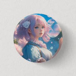 CHAPA REDONDA DE 2,5 CM 神秘的　女子　メルヘン　ラブリー