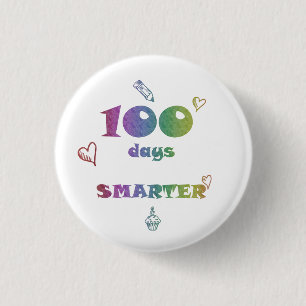 Chapa Redonda De 2,5 Cm 100 días más inteligentes