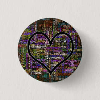 Chapa Redonda De 2,5 Cm 100 palabras positivas