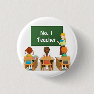 CHAPA REDONDA DE 2,5 CM **#1 PROFESOR**