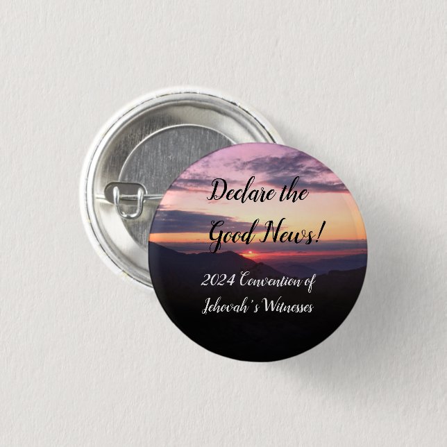 Chapa Redonda De 2,5 Cm 2024 JW Convention Sunset customize (Anverso y reverso)