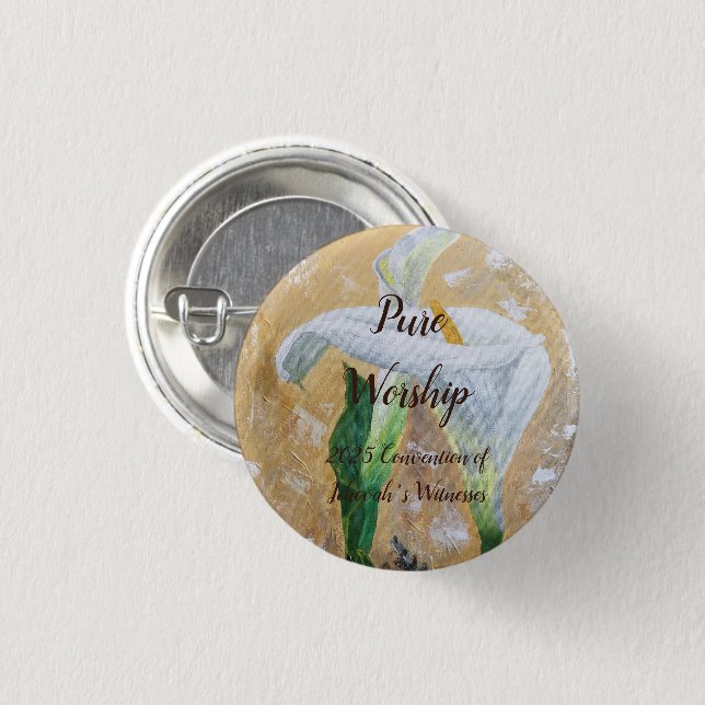 Chapa Redonda De 2,5 Cm 2025 JW convention customize (Anverso y reverso)