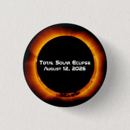 Chapa Redonda De 2,5 Cm 2026 Total Solar Eclipse