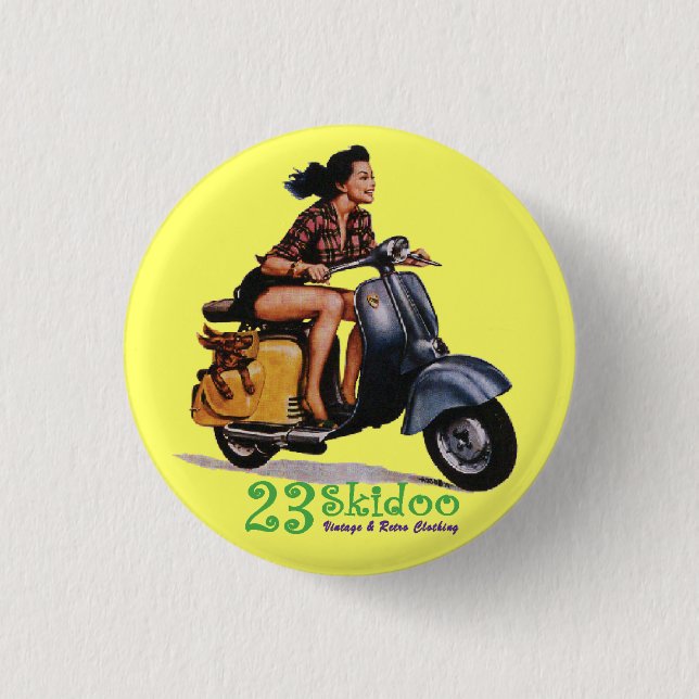 Chapa Redonda De 2,5 Cm 23 Skibutton (Anverso)