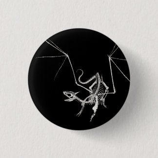 Chapa Redonda De 2,5 Cm 3D dragón esquelético de semitono 4