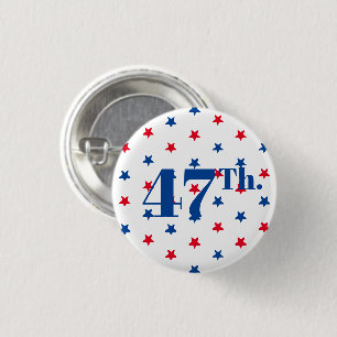 Chapa Redonda De 2,5 Cm 46 Biden Presidente estrella azul rojo patriota