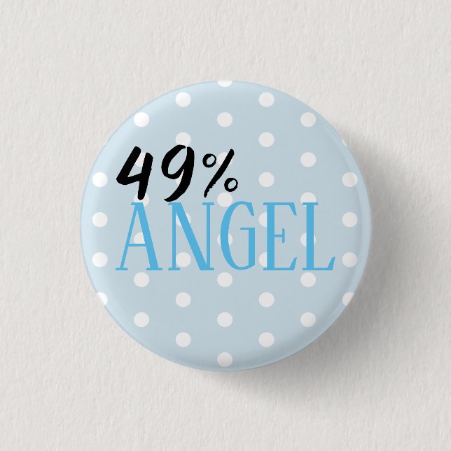 Chapa Redonda De 2,5 Cm 49% Angel - personalizable (Anverso)