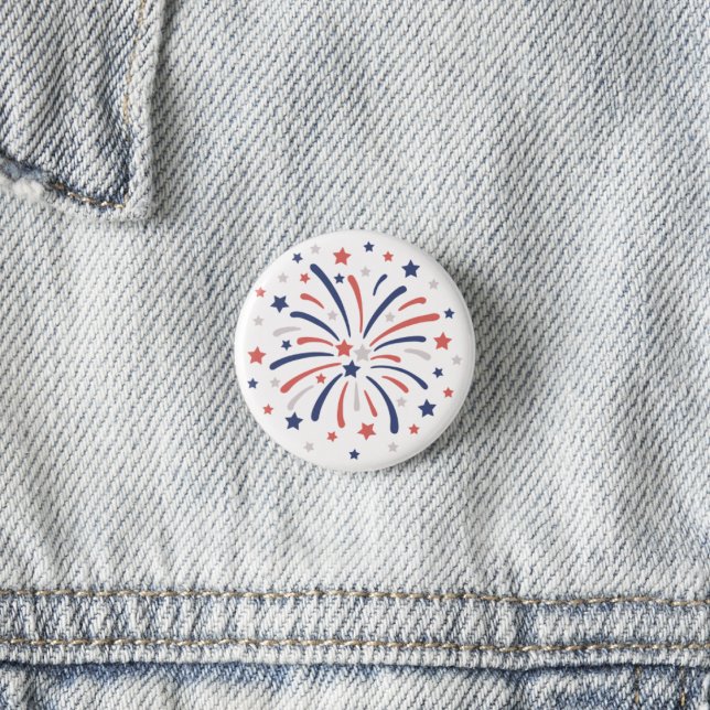 Chapa Redonda De 2,5 Cm 4 De Julio Fuegos Artificiales (Subido por el creador)