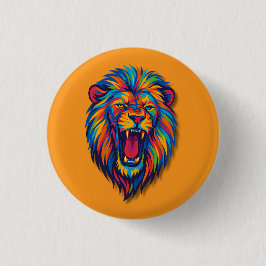 Chapa Redonda De 2,5 Cm A PAINTED LION button