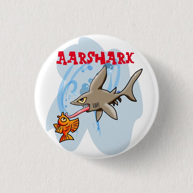 Chapa Redonda De 2,5 Cm Aarshark (Anverso)