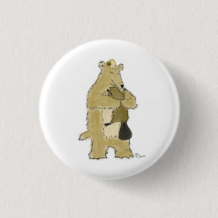 Chapa Redonda De 2,5 Cm Abrazo de oso