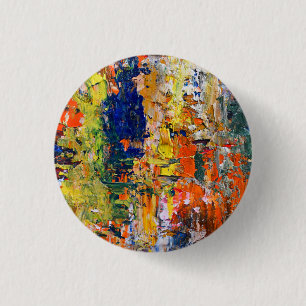 Chapa Redonda De 2,5 Cm Abstracción espontánea - Texturas de pintura de ac