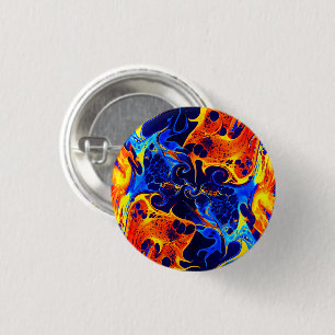 Chapa Redonda De 2,5 Cm abstracto colorido y moderno remolino de color