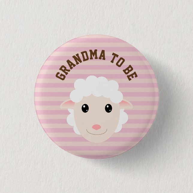 Chapa Redonda De 2,5 Cm Abuela a ser (Anverso)