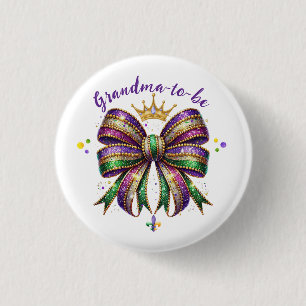 Chapa Redonda De 2,5 Cm Abuela de Mardi Gras por venir