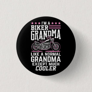 Chapa Redonda De 2,5 Cm Abuela Motera - Abuela en Motocicleta Abuela Moter