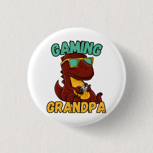 Chapa Redonda De 2,5 Cm Abuelo Gamer