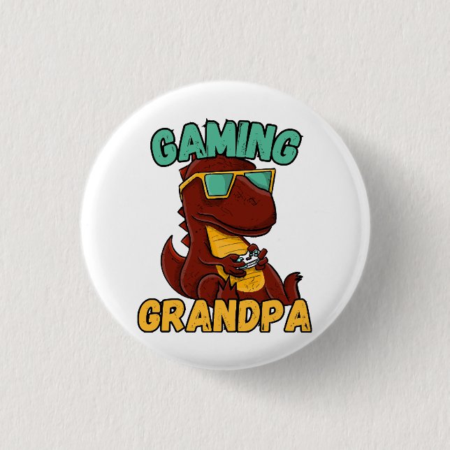 Chapa Redonda De 2,5 Cm Abuelo Gamer (Anverso)