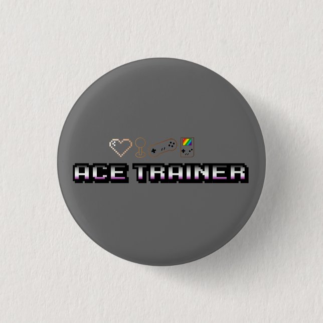 Chapa Redonda De 2,5 Cm Ace Trainer Gaymer (Anverso)