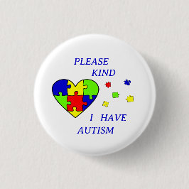 Chapa Redonda De 2,5 Cm Aceptación del autismo Romper el día de concientiz