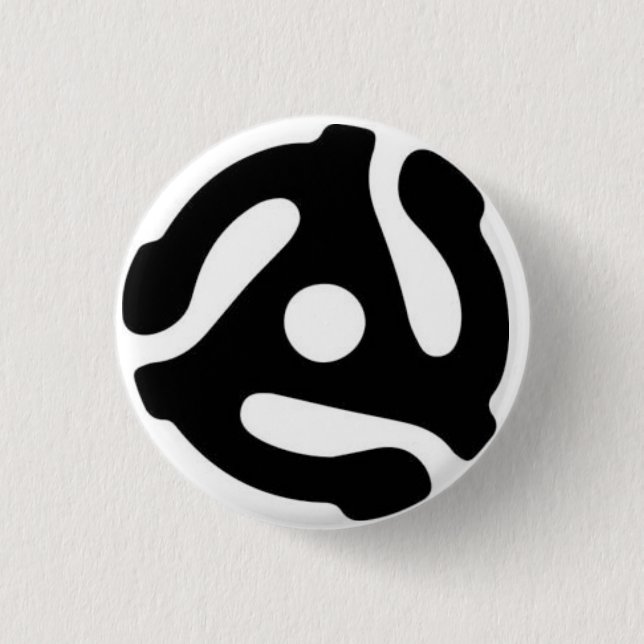 Chapa Redonda De 2,5 Cm Adaptador de registro de 45 RPM (Anverso)