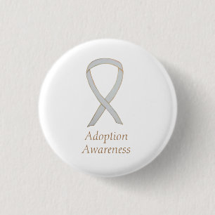 Chapa Redonda De 2,5 Cm Adopción Concienciación Personalizado de cinta bla