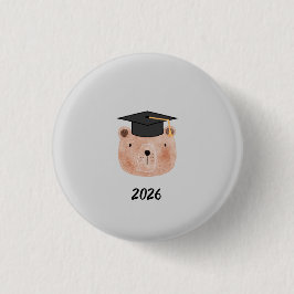 Chapa Redonda De 2,5 Cm Adorable Oso Adorno de Graduación | Clase Personal