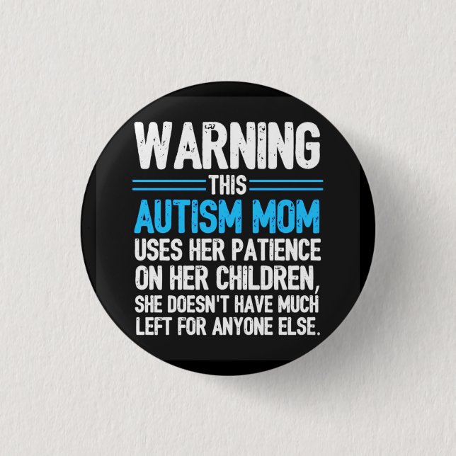 Chapa Redonda De 2,5 Cm Advertencia (Anverso)