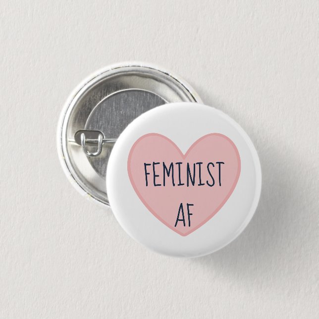 Chapa Redonda De 2,5 Cm "AF feminista" (Anverso y reverso)