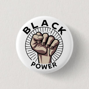 Chapa Redonda De 2,5 Cm Afrocéntrico de poder negro