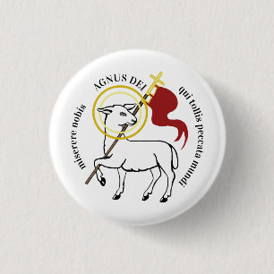Chapa Redonda De 2,5 Cm Agnus Dei