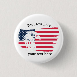 Chapa Redonda De 2,5 Cm águila y bandera