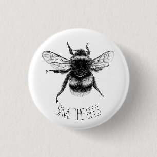 Chapa Redonda De 2,5 Cm Ahorre las abejas