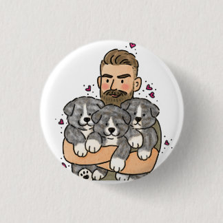 Chapa Redonda De 2,5 Cm Akita Inu Japonés Atigrado