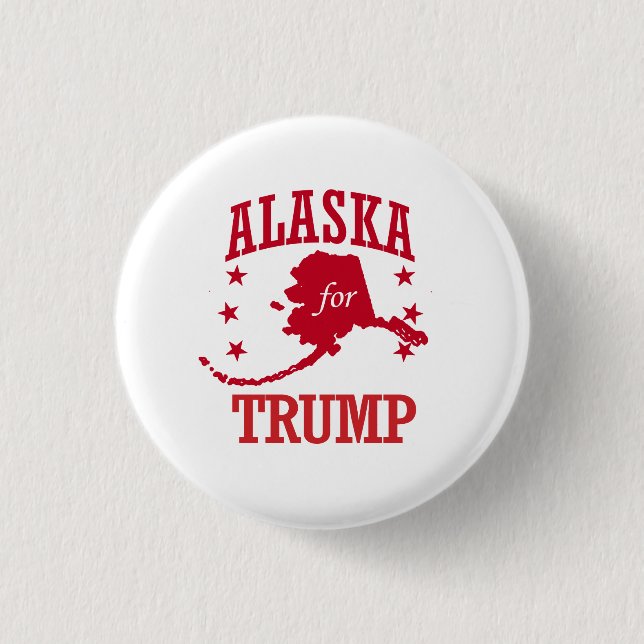 CHAPA REDONDA DE 2,5 CM ALASKA PARA DONALD TRUMP (Anverso)