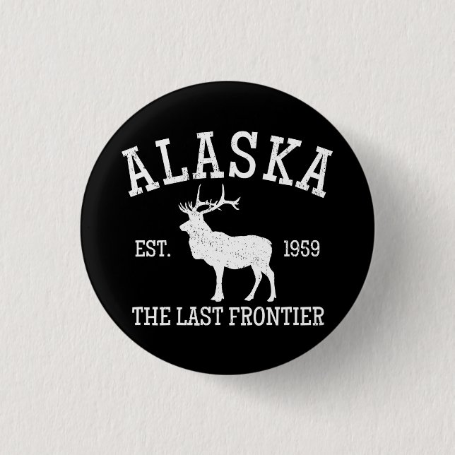 Chapa Redonda De 2,5 Cm Alaska The Last Frontier (Anverso)