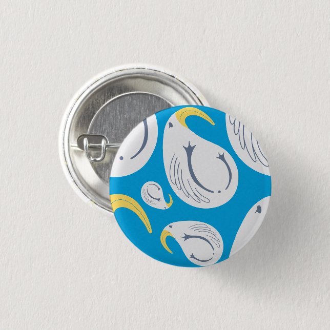 Chapa Redonda De 2,5 Cm Albatros - Tema oceánico (Anverso y reverso)